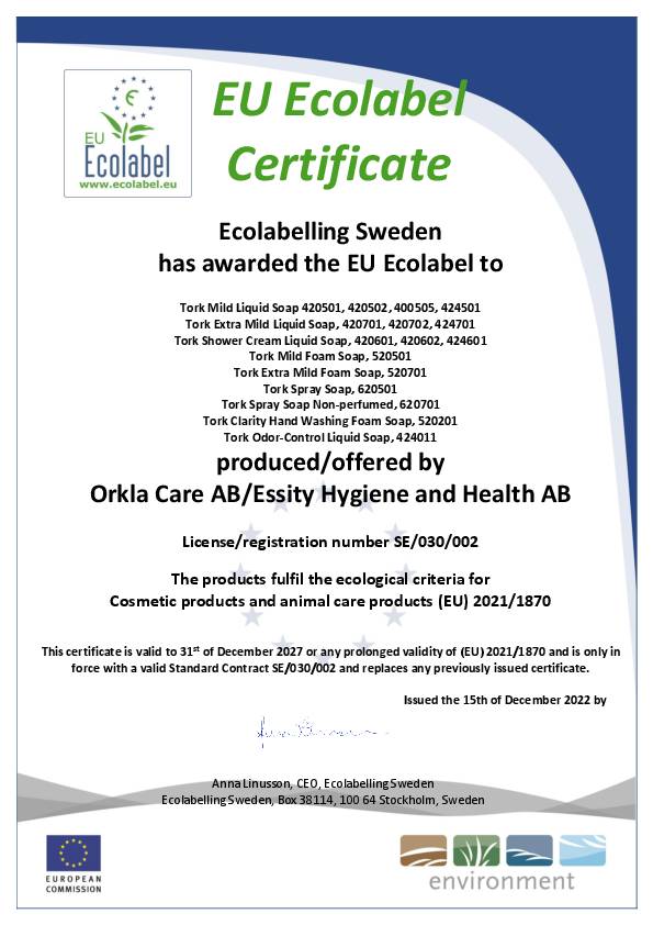 Seifencreme TORK Premium 425702 525ml f.9000 474 155 8 Fl./Kt.