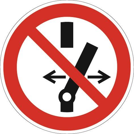Verbotszeichen ASR A1.3/DIN EN ISO 7010 Schalten verboten Ku.