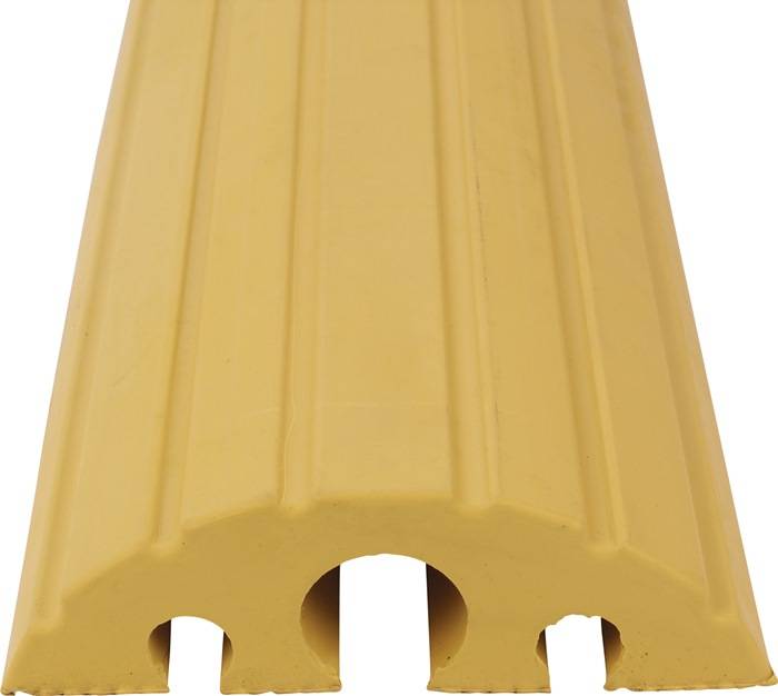 Schlauch- u.Kabelbrücke L1200xB210xH65mm Vollgummi gelb