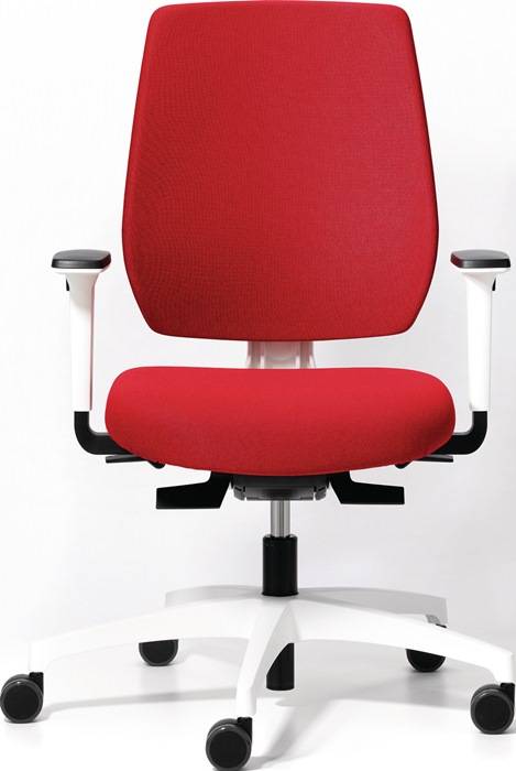 Bürodrehstuhl m.Synchrontechnik rot 390-510mm m.Armlehnen Trgf.110kg DAUPHIN