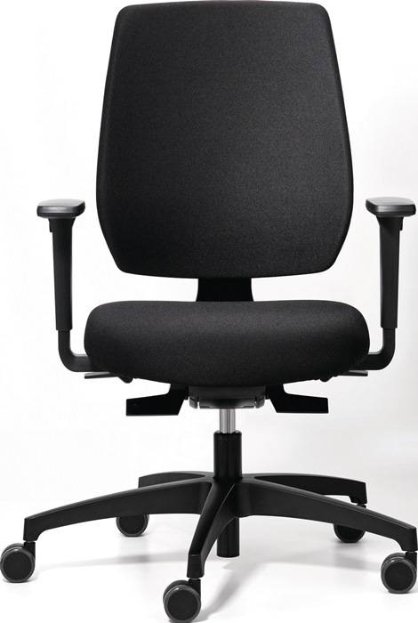 Bürodrehstuhl m.Synchrontechnik schwarz 390-510mm m.Armlehnen Trgf.110kg DAUPHIN