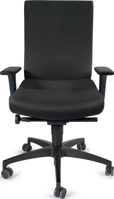 Bürodrehstuhl Synchrontechnik schwarz 400-520mm m.Armlehnen Trgf.110kg DAUPHIN