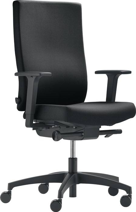 Bürodrehstuhl Synchrontechnik schwarz 400-520mm m.Armlehnen Trgf.110 kg DAUPHIN