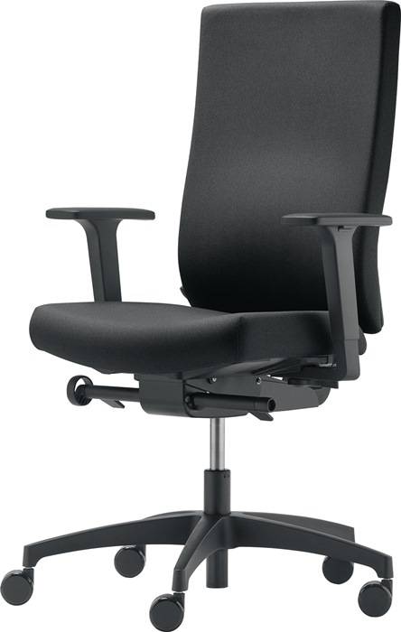 Bürodrehstuhl Synchrontechnik schwarz 400-520mm m.Armlehnen Trgf.110 kg DAUPHIN