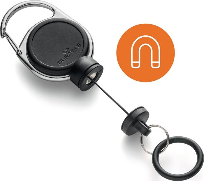 Cliphalter JoJo f.kleine Desinfektionsflaschen Band-L.600mm schwarz DURABLE 5 Stück