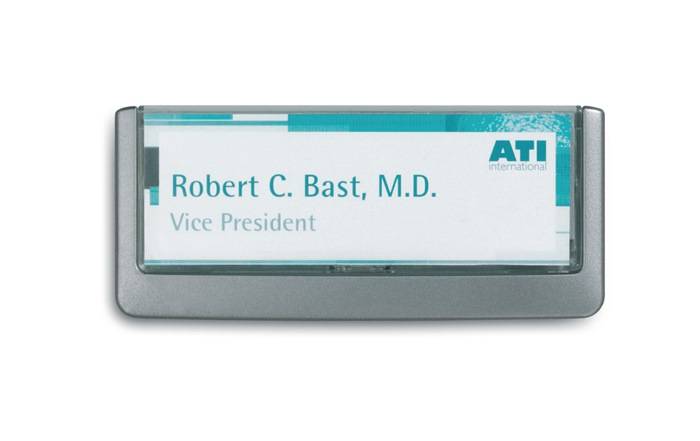 Tür-/Infoschild B149xH52,5mm Sichtfenster Acrylglas Rücken ABS graphit DURABLE