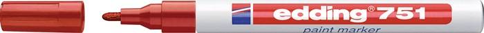Lackmarker 751 rot Strich-B.1-2mm Rundspitze EDDING 10 Stück