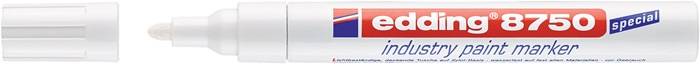 Industrie-Lackmarker 8750 weiß Strich-B.2-4mm Rundspitze EDDING 10 Stück
