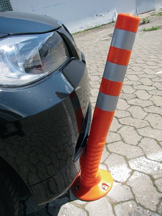 Sperrpfosten TPU weiß/rot D.80mm z.Schr.m.Befestigungsmaterial H.750mm