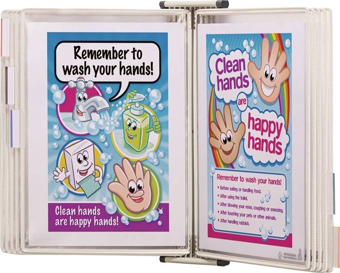 Wandhalter 10 Sichttafeln schwarz lackiertf.A4 TARIFOLD