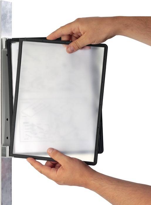 Wandhalter 5 Sichttafeln blau m.Profilrahmenf.DURABLE