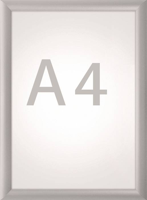 Klappr.Plakatmaß DIN A4 aluminium elox.MAUL