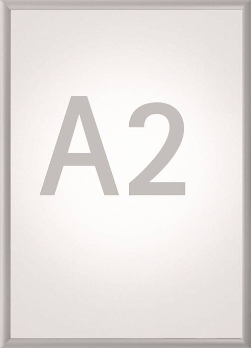 Klappr.Plakatmaß DIN A2 aluminium elox.MAUL