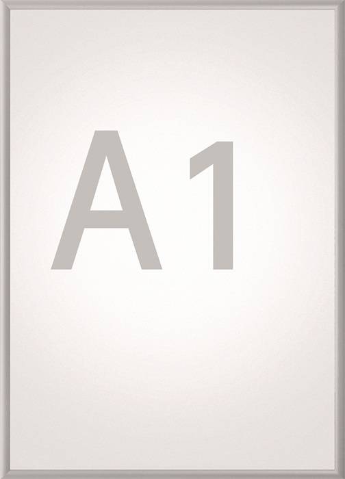 Klappr.Plakatmaß DIN A1 aluminium elox.MAUL