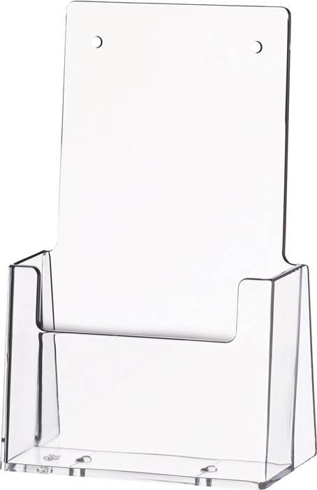 Tischprospekthalter 1/3 DIN A4/C6 lang Ku.transp.freistehend HELIT