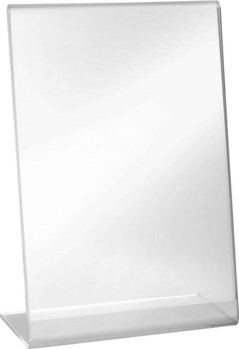 Tischaufsteller DIN A4 hoch Acryl transp.freistehend HELIT 2 Stück