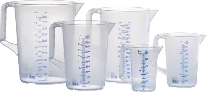 Messkanne 2000 ml PP transp.D151xH206mm Griff geschl.HÜNERSDORFF