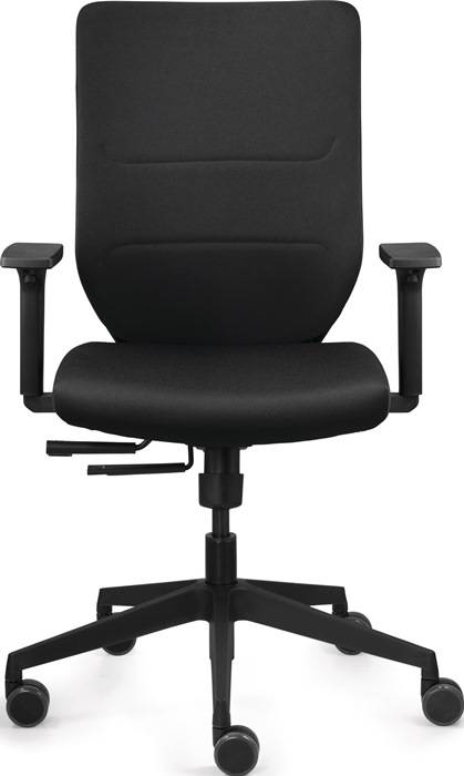 Bürodrehstuhl Comfort Armlehnen,breiten-u.höhenv.schwarz 410-520mm Synchront.