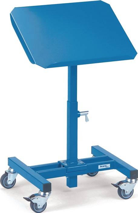 Materialständer Ladefl.-L510xB410mm verstellb.H.500-775mm brillantblau fahrbar