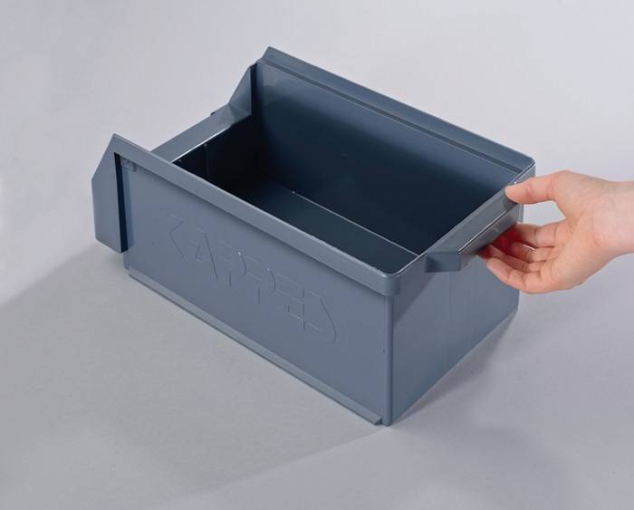 Sichtlagerkasten L500xB300xH250mm PE grün KAPPES