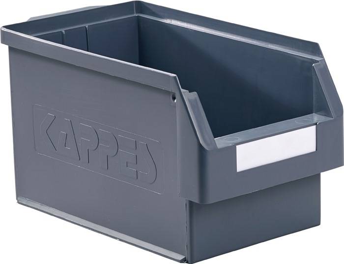 Sichtlagerkasten L350xB200xH200mm PE grau KAPPES