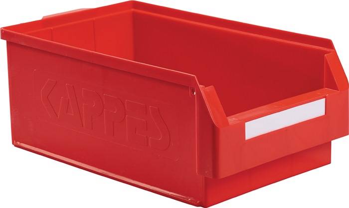 Sichtlagerkasten L500xB300xH200mm PE rot KAPPES