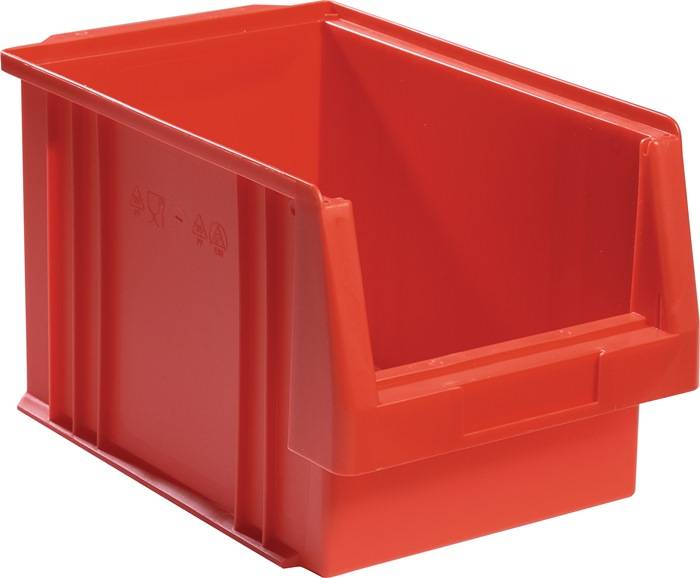 Sichtlagerkasten PLK L330xB213xH200mm PP rot LA-KA-PE 10 Stück