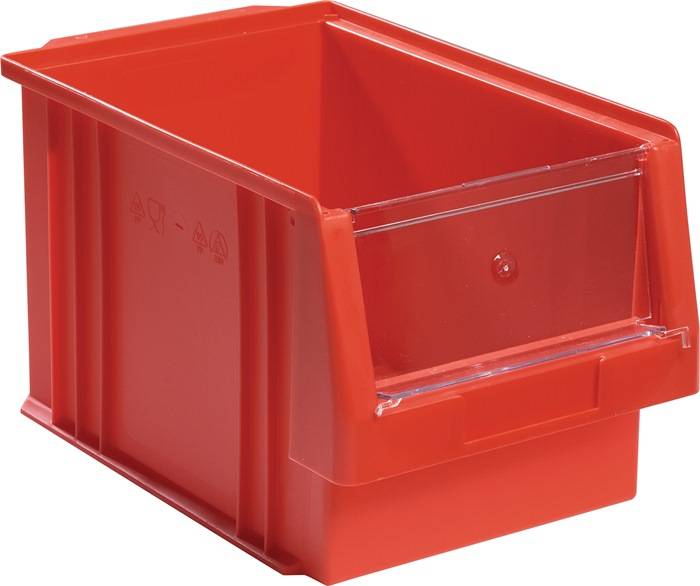 Sichtlagerkasten PLK L330xB213xH200mm PP rot LA-KA-PE 10 Stück