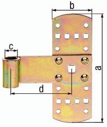 Kreuzband B.50mm L.140x50mm S.2mm STA galv.gelb verz.GAH