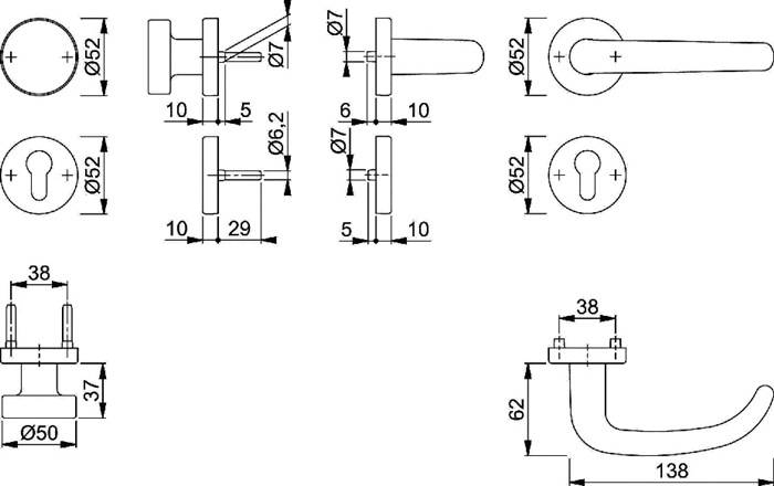 FS-Garnitur San Fran.FS-E58/42H/42HS/1301 VA F69 D/K TS 40-65mm PZ rd.