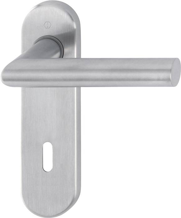 Kurzschildgarnitur Ams.E1400Z/353K VA F69 OB rd Drückergrt.HOPPE