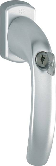 Fenstergriff NY 0810S/U10 TBT1 Alu.F9016/verkehrsweiß 32mm abschl.HOPPE