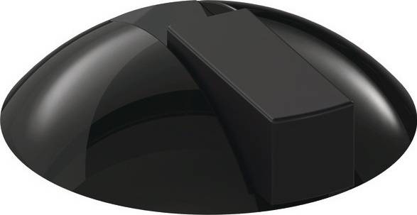 Bodentürpuffer 625 90 D.85mm H.22,5mm Ku.90 tiefschwarz Dübelmontage HEWI