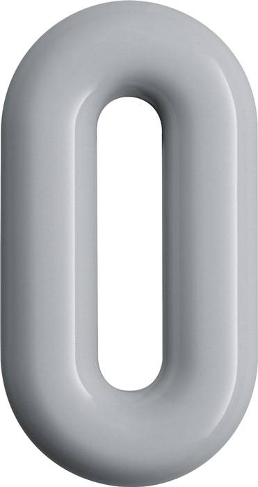Hausnummer Ziffer 0 Spezial-Polyamid 90 tiefschwarz 165mm D.33mm HEWI