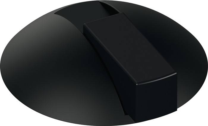 Bodentürpuffer 625B 90 D.85mm H.22,5mm Ku.90 tiefschwarz ma Dübelmontage HEWI