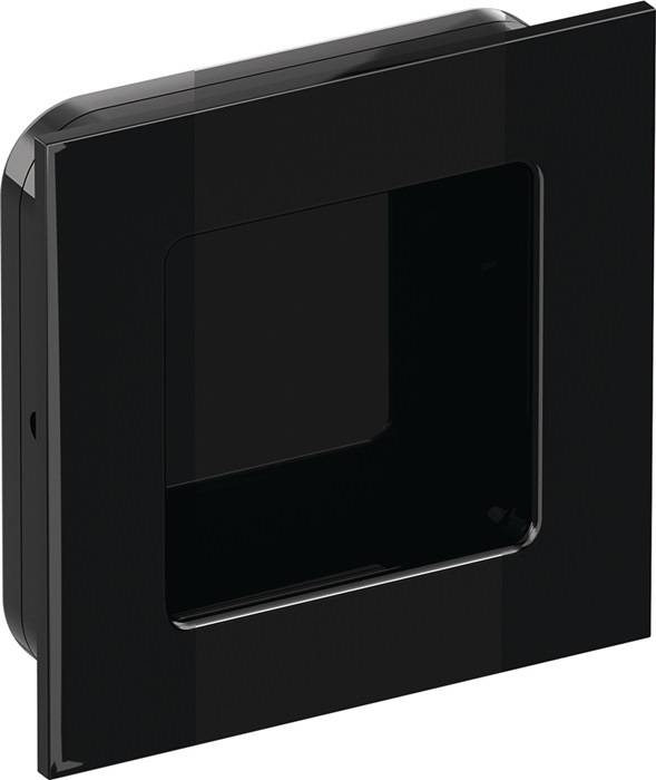 Schiebetürmuschel 544.60 PA90 tiefschwarz glänzend quad.f.HLT L.60mm B.60mm HEWI