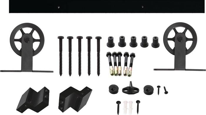 Schiebesyst.450120 100kg 2000mm schwarz HLT 38-40mm Kompletts.