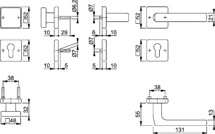 FS-Garnitur Dallas FS-E43L/52/52S/1643 VA F69 D/K TS 40-65mm PZ quad.
