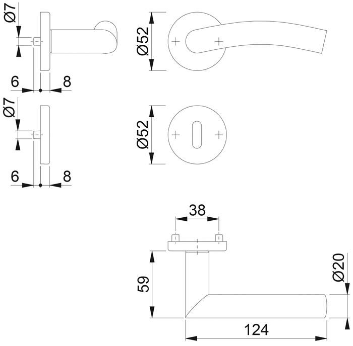 Rosettengrt.Ant.E1402Z/42KV/42KVS VA F69 rd.OB DIN L/R D/D HOPPE