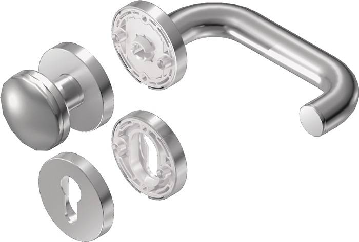 Rosettengrt.Rondo K1.0/H1.0 VA EST rd.PZ DIN L/R fl.D/K BKS