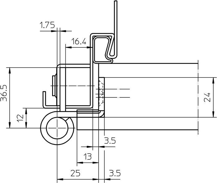 Objektband VARIANT VN 8939/100 M VA ma geb.100kg 20mm DIN L/R gef.Tür SIMONSWERK