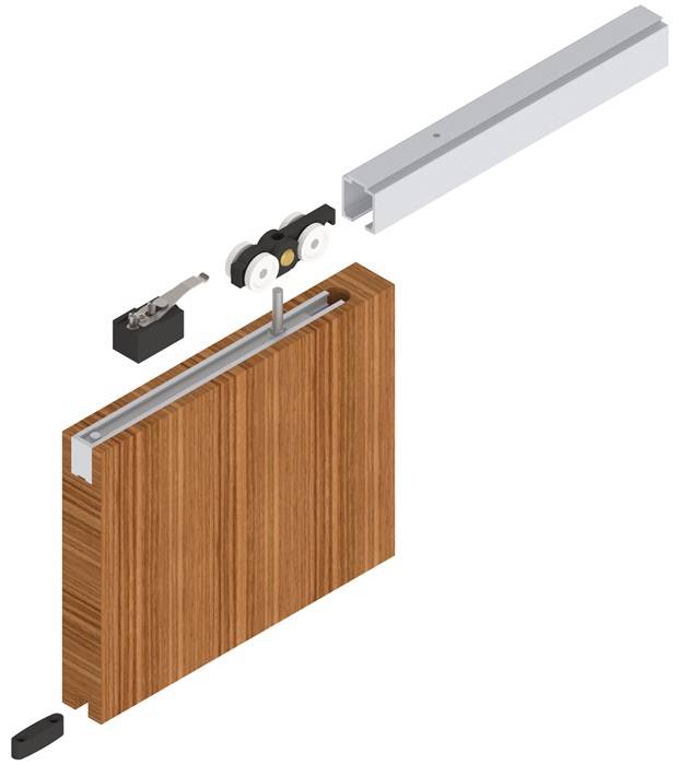 Schiebesyst.140 ME-A 2100mm EV1 elox.HLT ab 35mm Kompletts.910-1100mm Wm.HELM