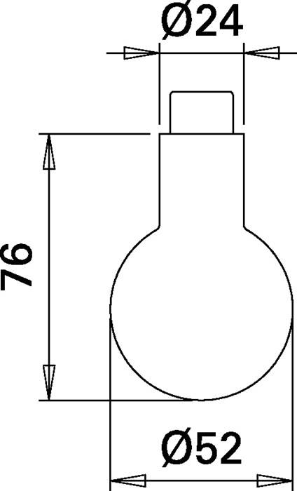 Türknopflochteil K5 VA F00 Kugelknopf EDI