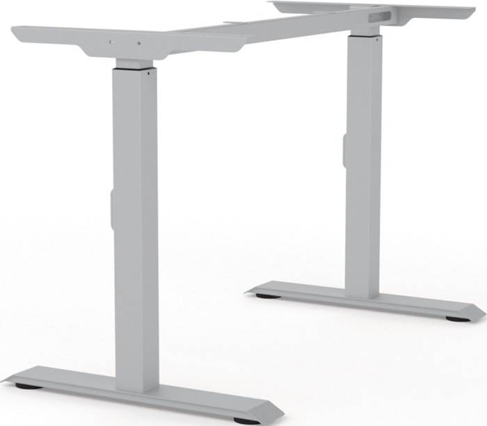 Tischgestell weißalu.RAL 9006 Hub 650-830mm H.900mm Schrauben BMB