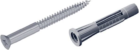 Schraubenset 11602 4,5x60mm STA verz.m.Dübeln u.Schrauben ELEMENT SYSTEM 2 Stück