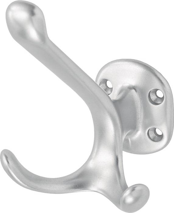 Huthaken 0028 Ausf. zweifach A. 90mm Alu. silberf. elox. H.100mm Hermeta