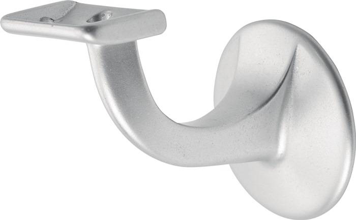 Handlaufträger 3503 Alu.silberf.elox.D.Wandplatte 56mm ger.Auflage HERMETA