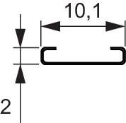 LED Flexiadapter f.Nutprofil L.2000mm grau L&S