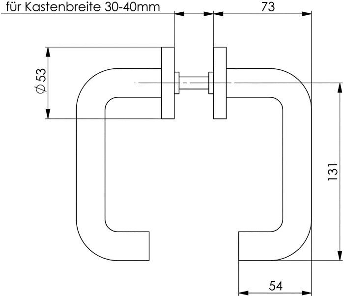 Drückergrt.VA D/D o.Schlüsselrosette o.DIN L/R AMF