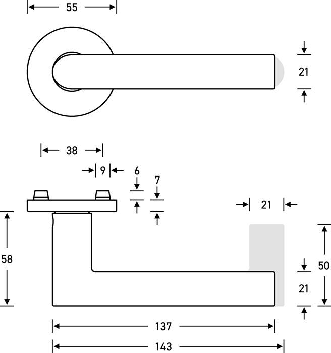 Rosettengrt.12 1076 Alu.0105 rd.BB DIN L/R D/D FSB